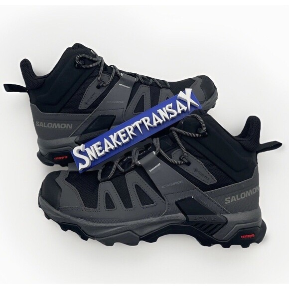 New Salomon X Ultra 4 Mid Goretex Black Hiking Boots Size US Mens 13 Wide New NB main image 4